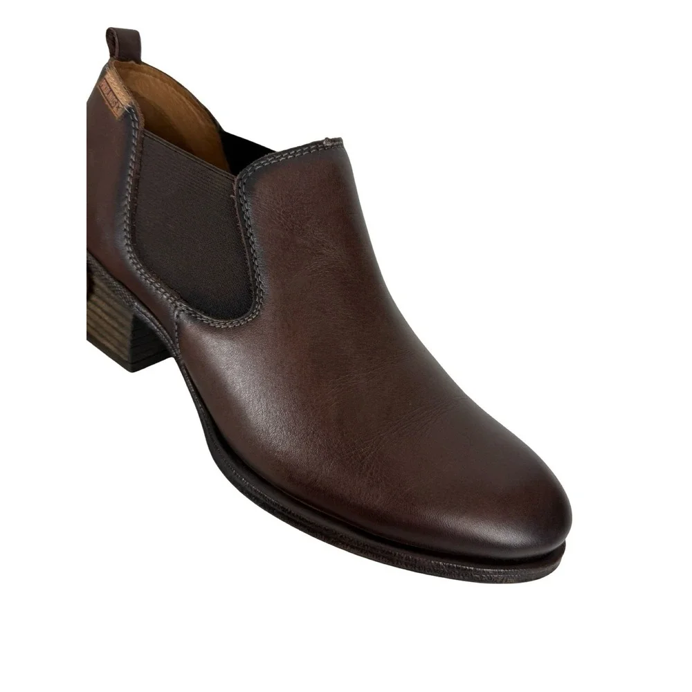 Pikolinos Baqueria Low Cut Cuban Heel Ankle Boots Elastic Band EU 41 US 10 10.5